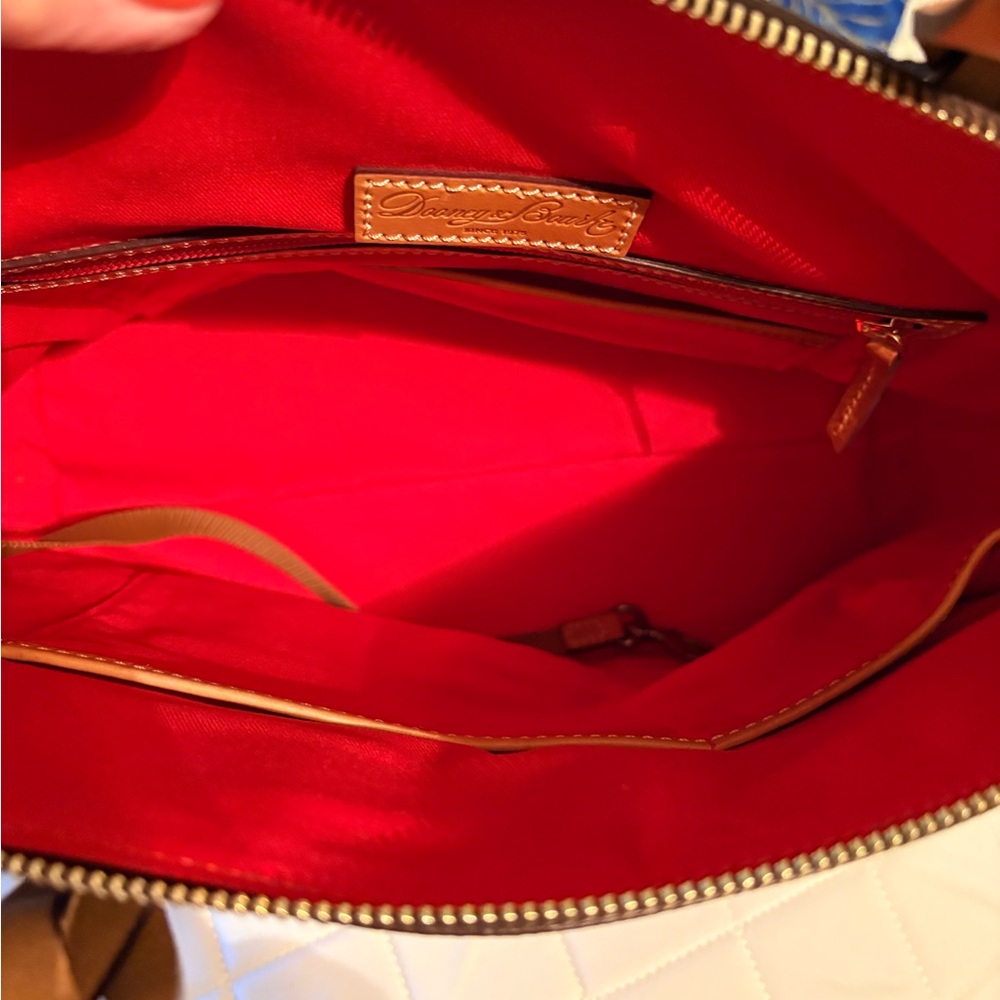 Dooney & Bourke Black and Tan Monogram Satchel - Picture 4 of 4